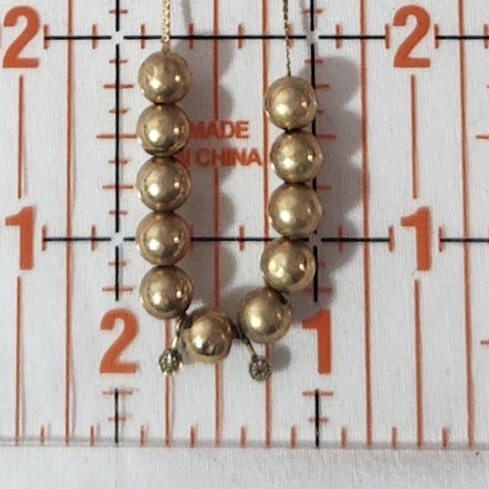 Vintage 11.5" Faux Gold Necklace with Gold Beads